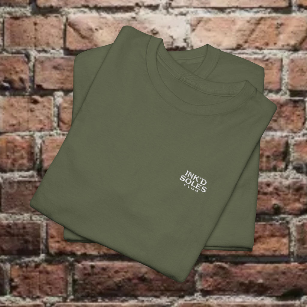 Ink’d Soles Club Minimal Pocket Tee — Tiny Chest Logo